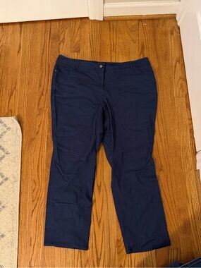 Dana Buchman Navy Boot Cut Pants